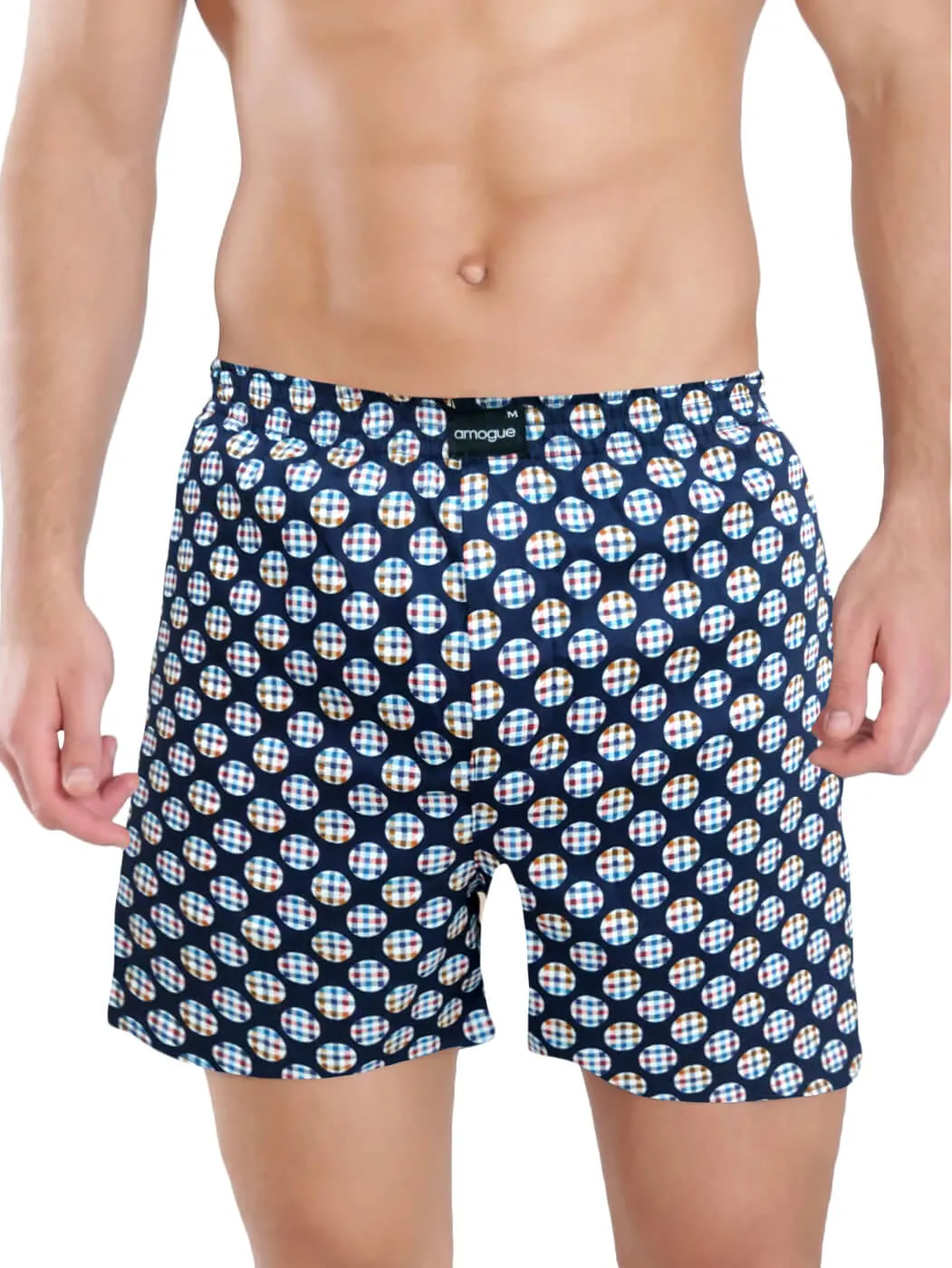 Navy Circle Printed Funky Boxer