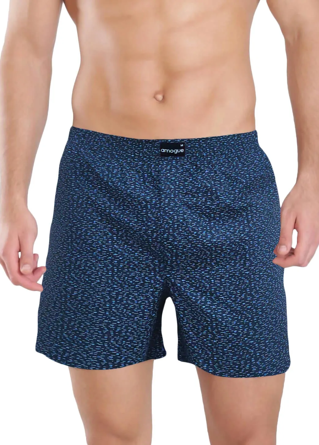 Navy Green Lounge Printed Boxers Combo