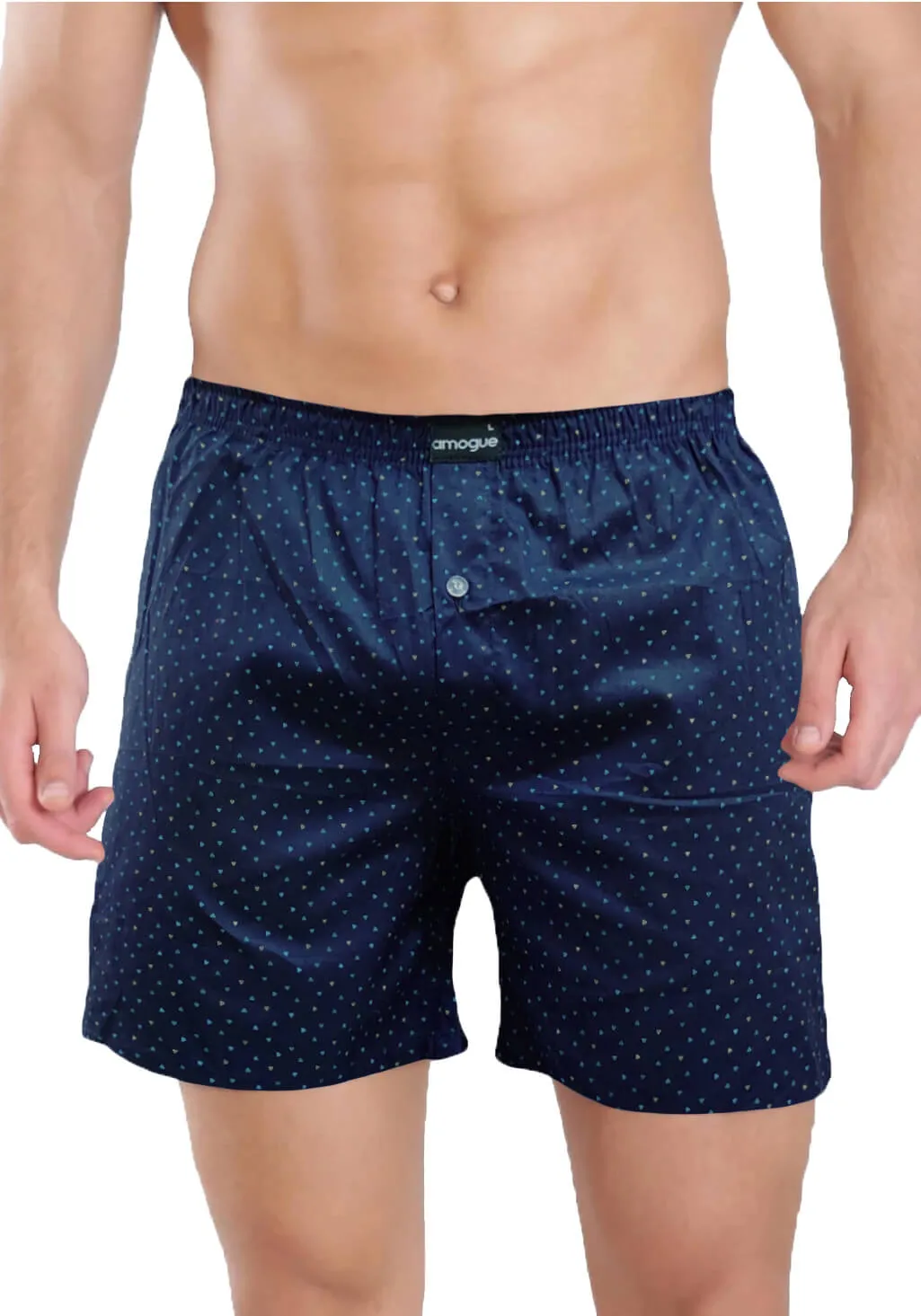 NavyAngle GreanLeaf WhiteDotted BrownDotted 4 Boxers Combo