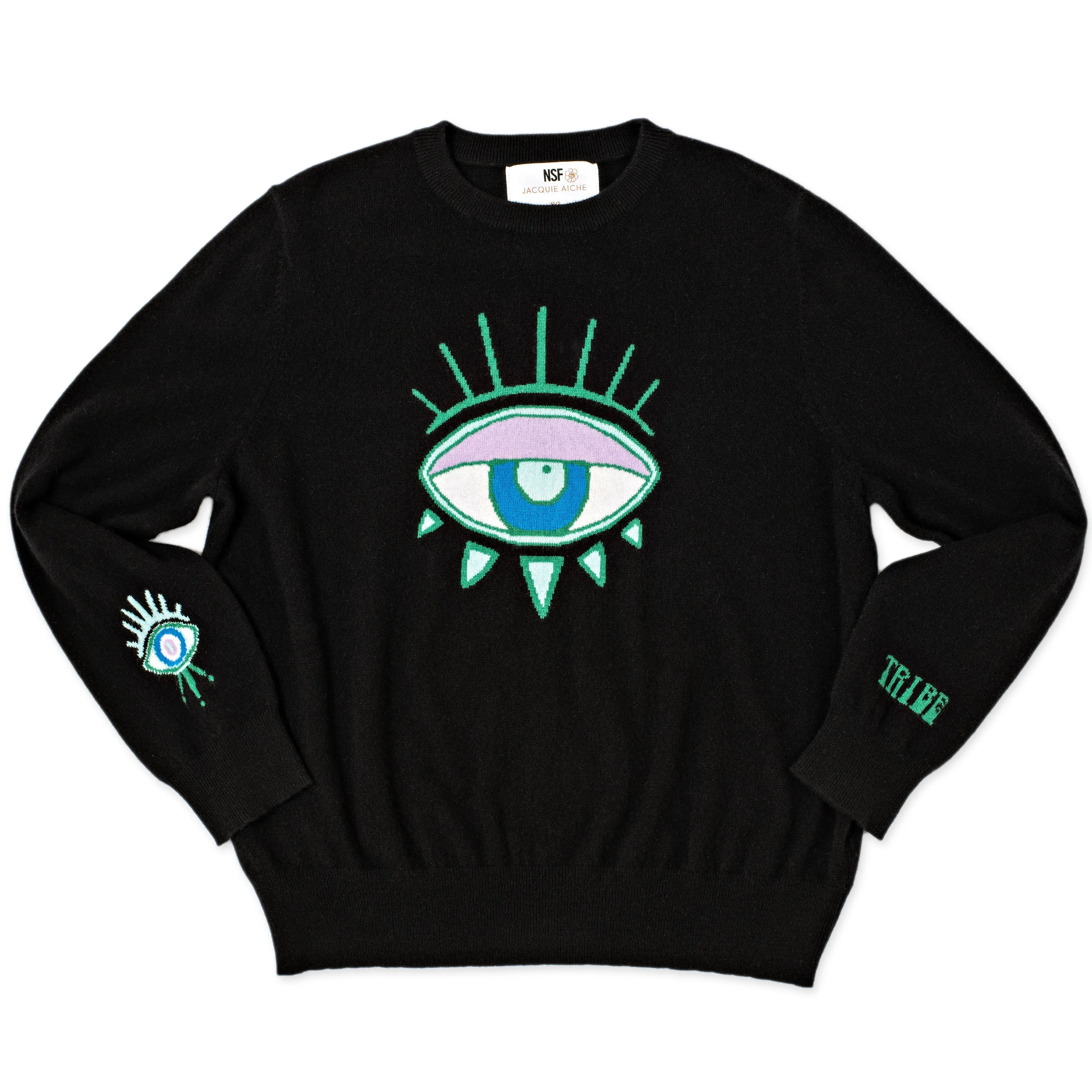 NSF x JA TRIBE EYE BLACK CASHMERE SWEATER