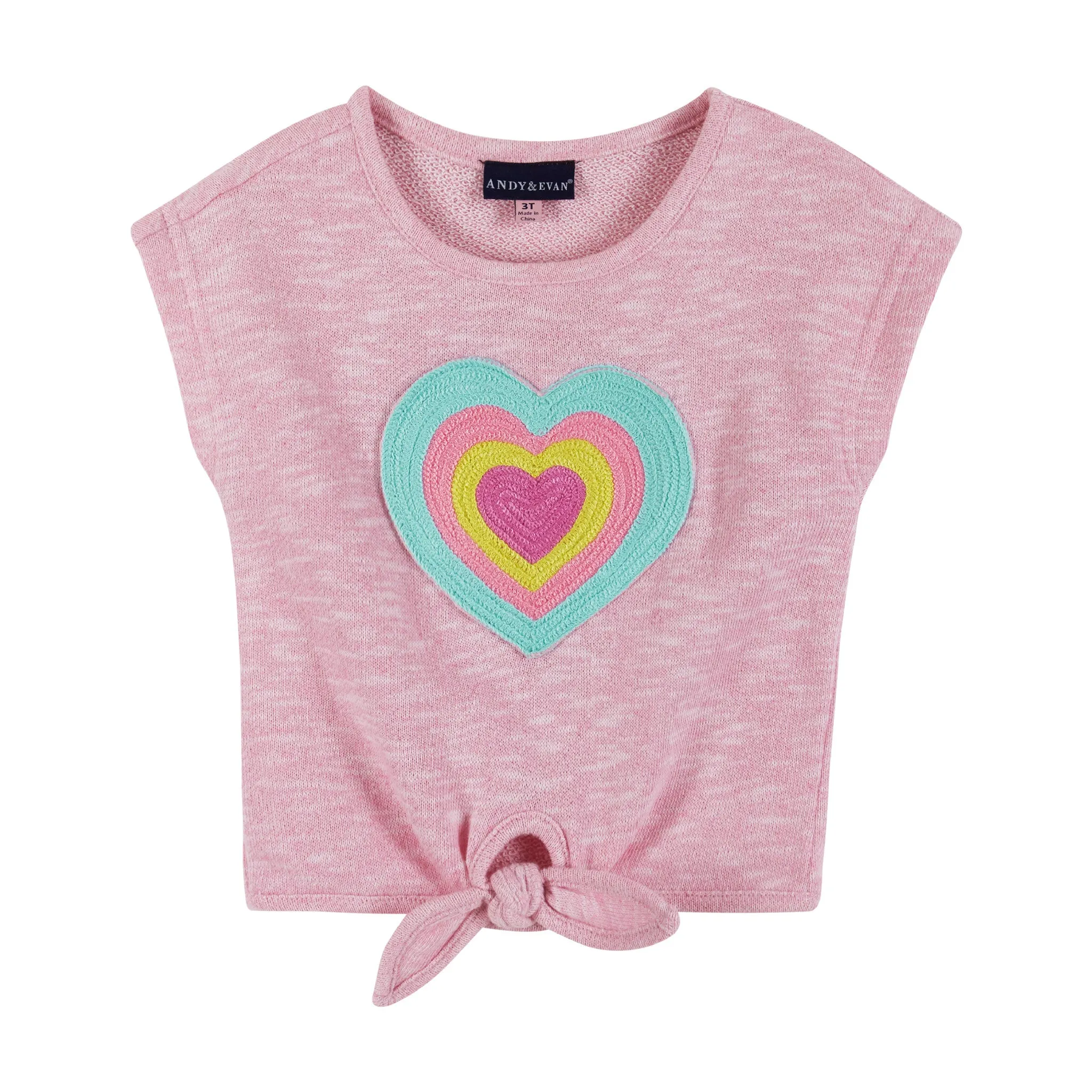 Pink French Terry & Embroidered Heart Graphic Set