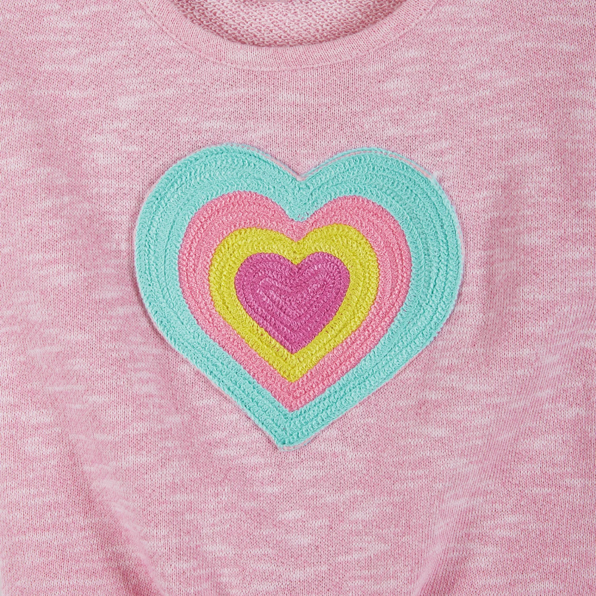 Pink French Terry & Embroidered Heart Graphic Set