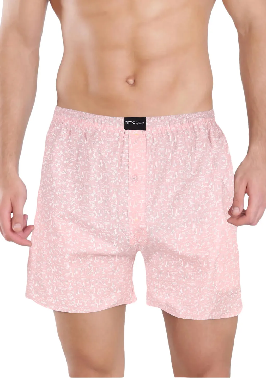 PinkSelf GreySelf Sky BlueLeaf 4 Boxers Combo