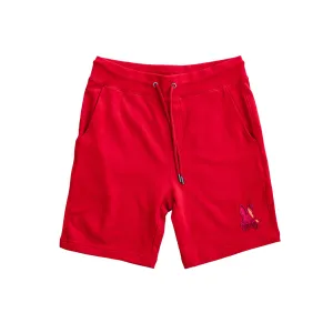 Psycho Bunny Apple Valley Embroidered Sweatshort (Red)