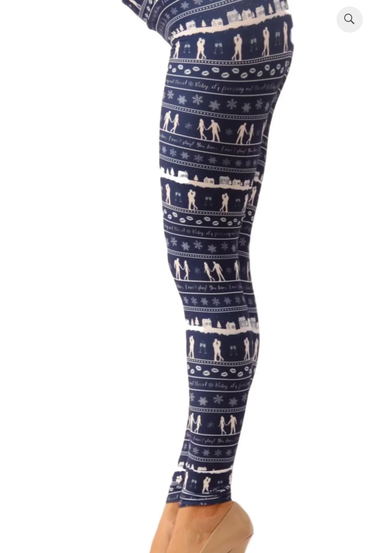 "Baby It's Cold Outside" Holiday Yoga Band Leggings