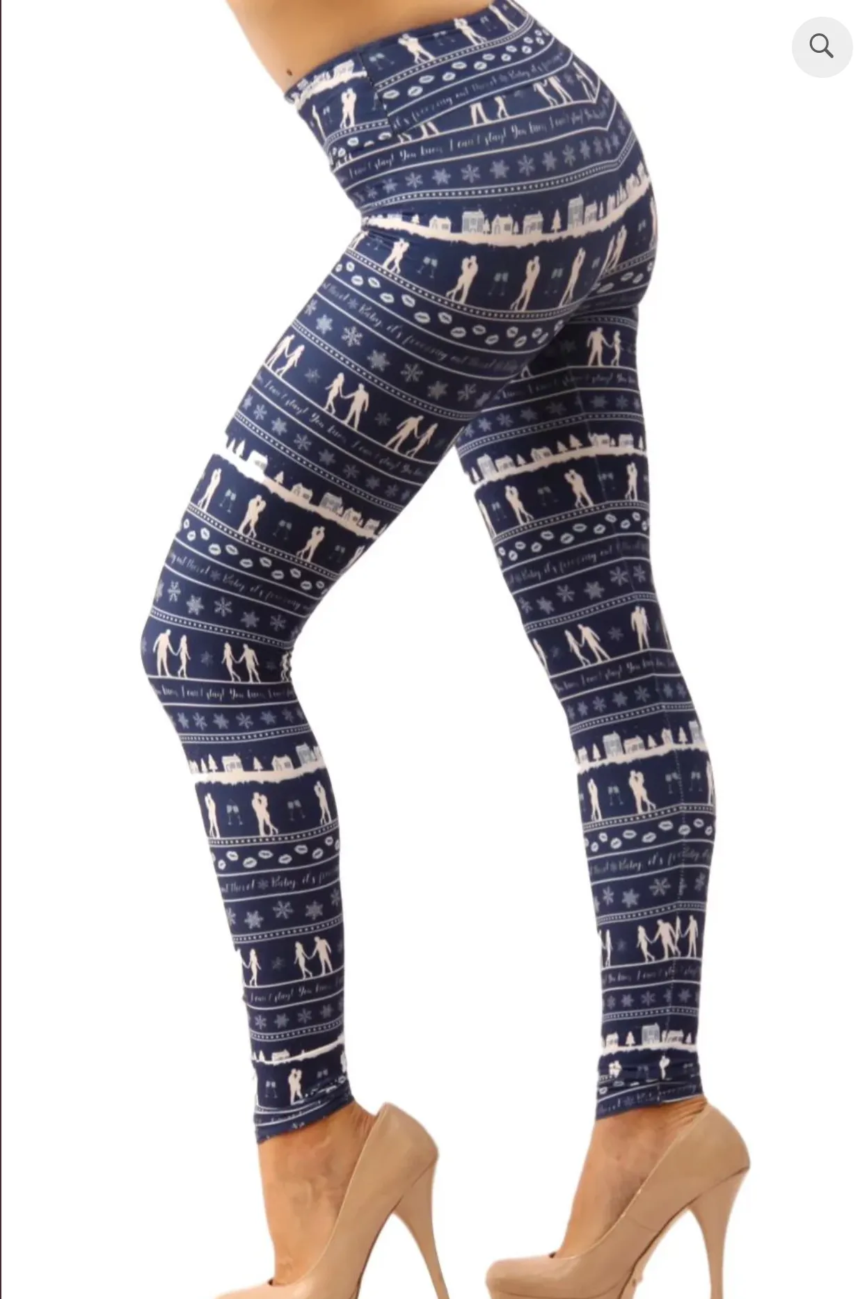 "Baby It's Cold Outside" Holiday Yoga Band Leggings