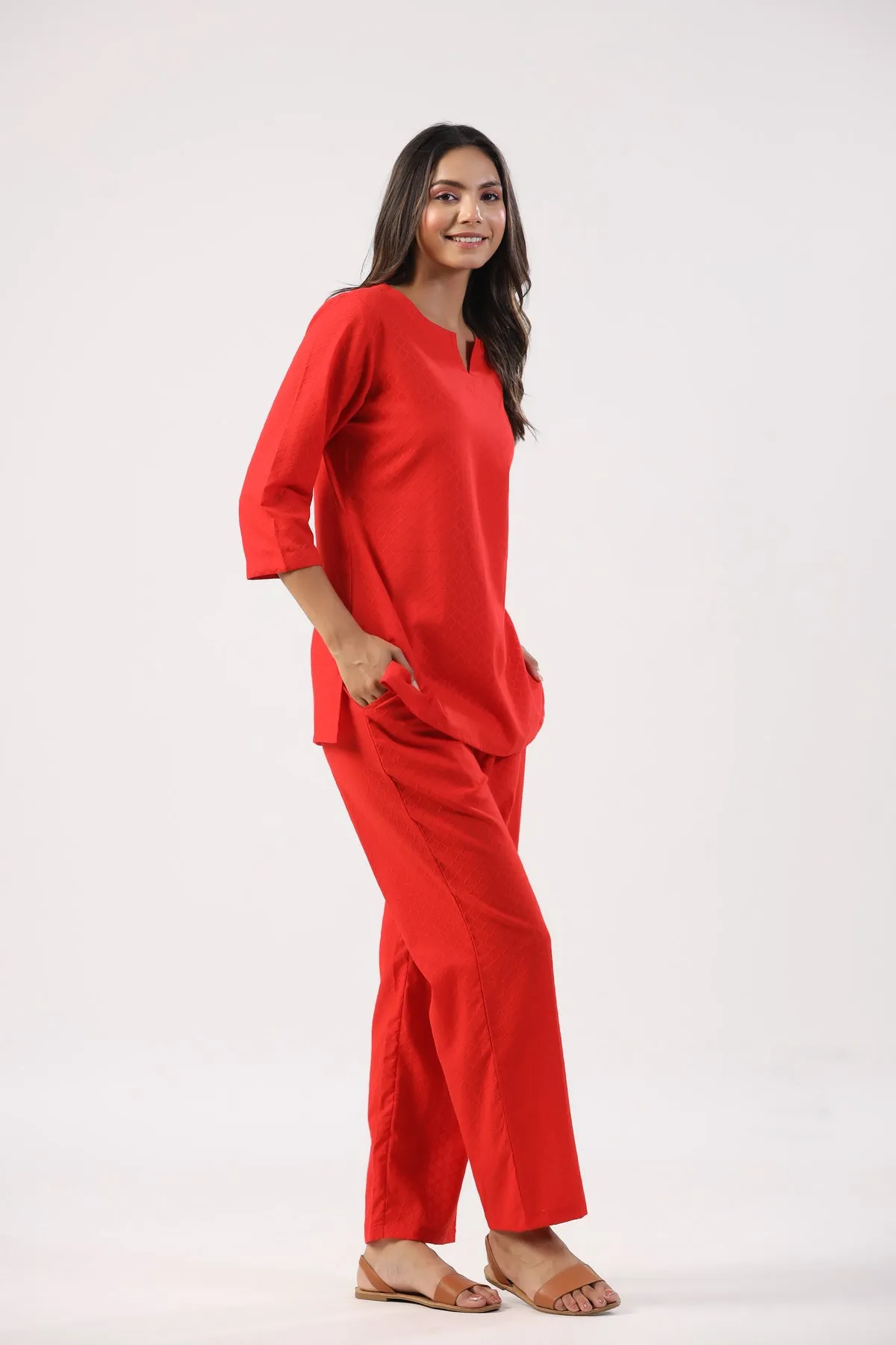 Radiant Rays Cotton Loungewear Top Set