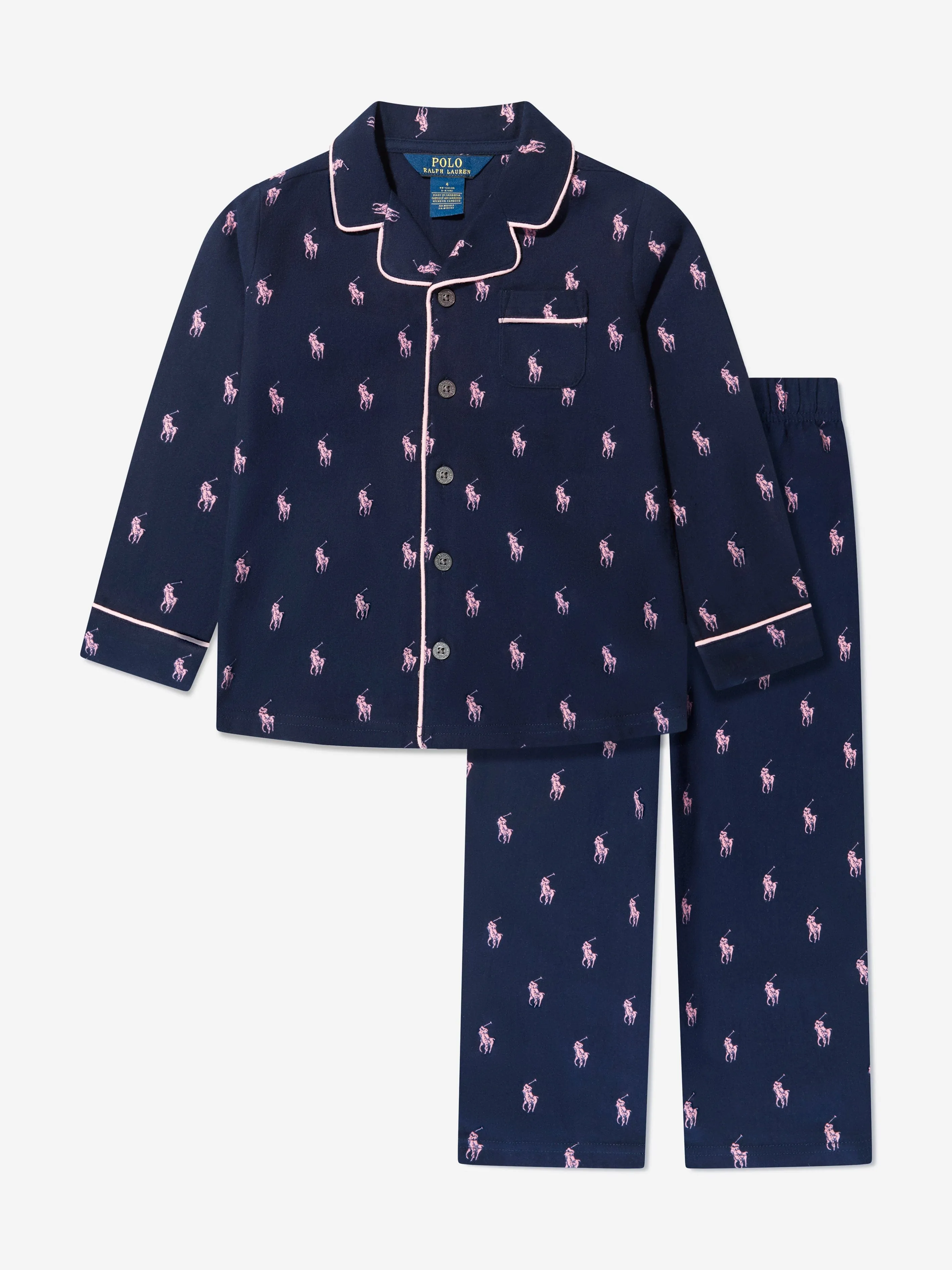 Ralph Lauren Girls Pyjama Set in Navy