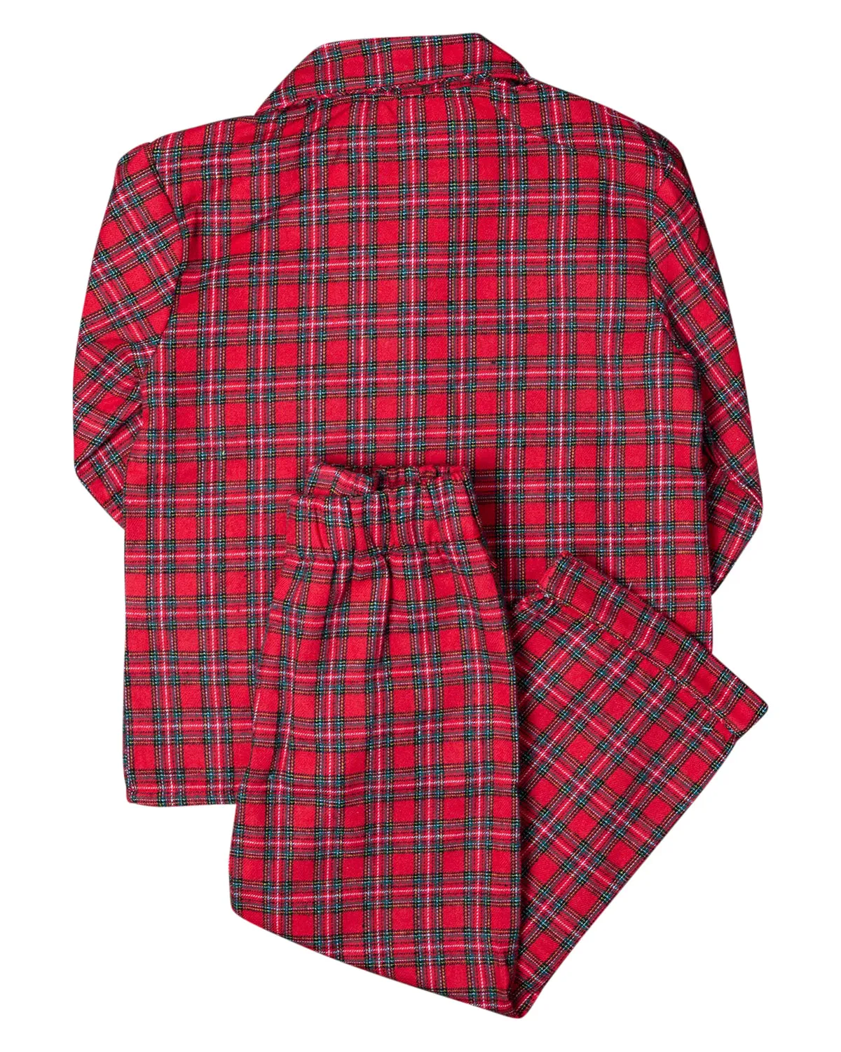 Red Tartan Plaid Loungewear for Children- FINAL SALE