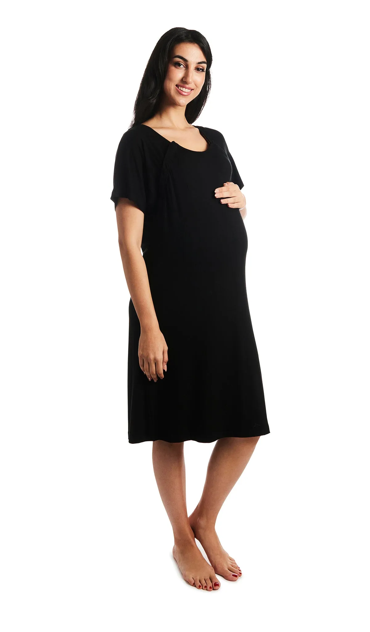 Rosa Hospital Gown Black