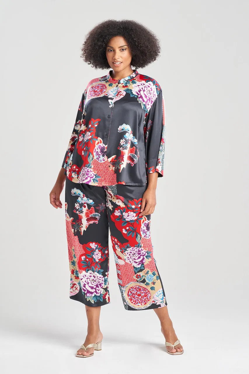 Royal Garden Button Front Mandarin PJ