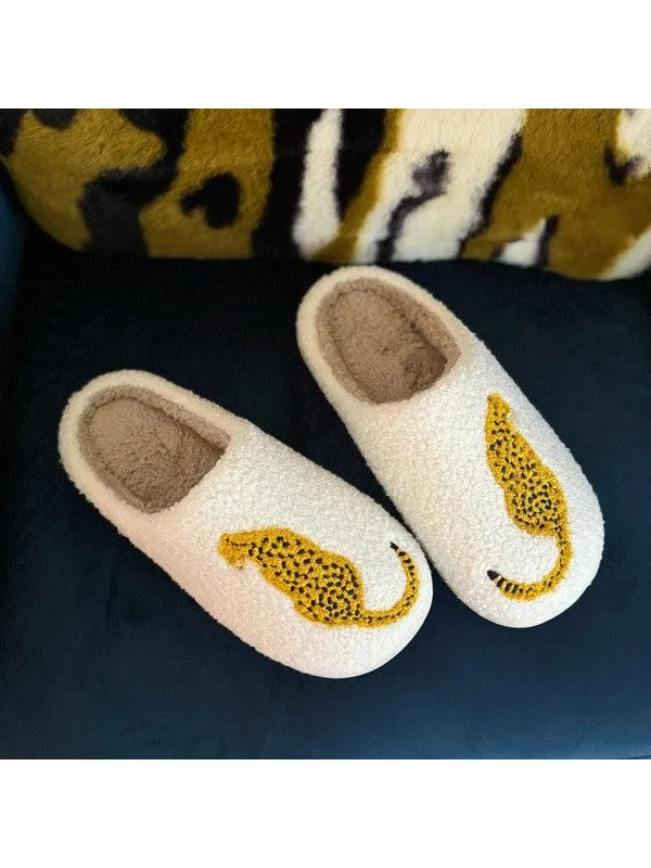 Sitting So Cool Cheetah Lounge Slippers