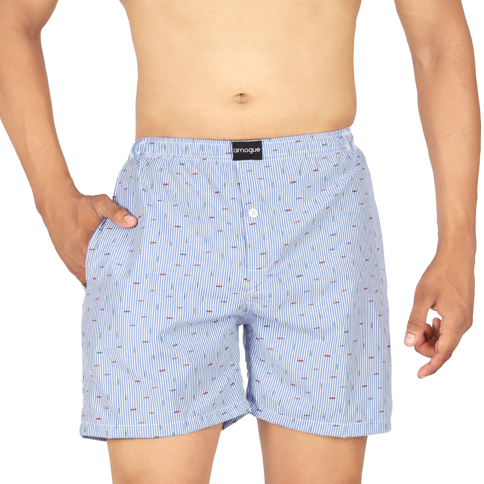 Sky Blue Mutli Orange FluroGreen Boxers Combo