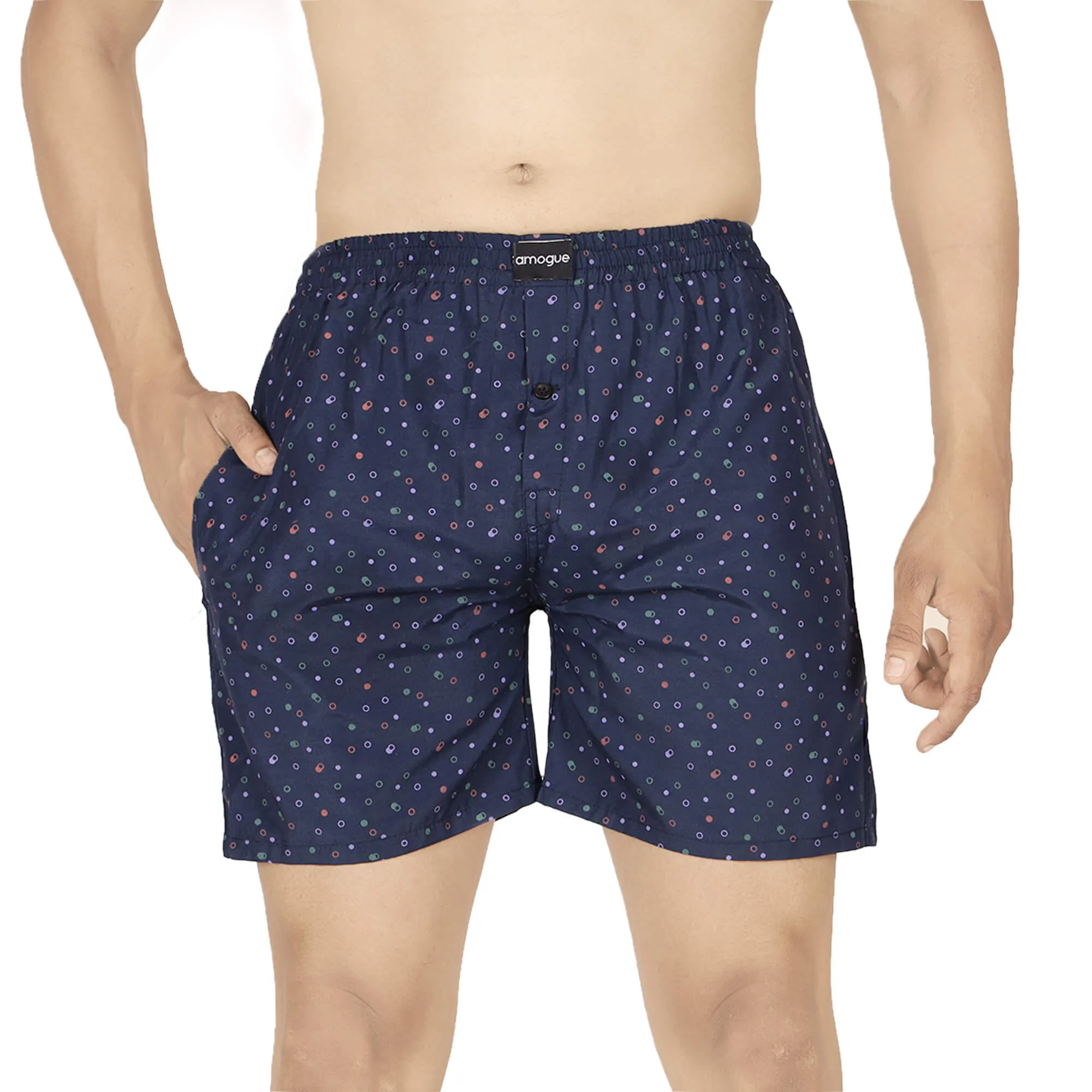 Sky Blue WhiteBusy Navy Boxer Combo