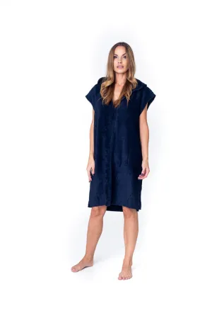 Sofa Killer dark blue bamboo frottee women poncho