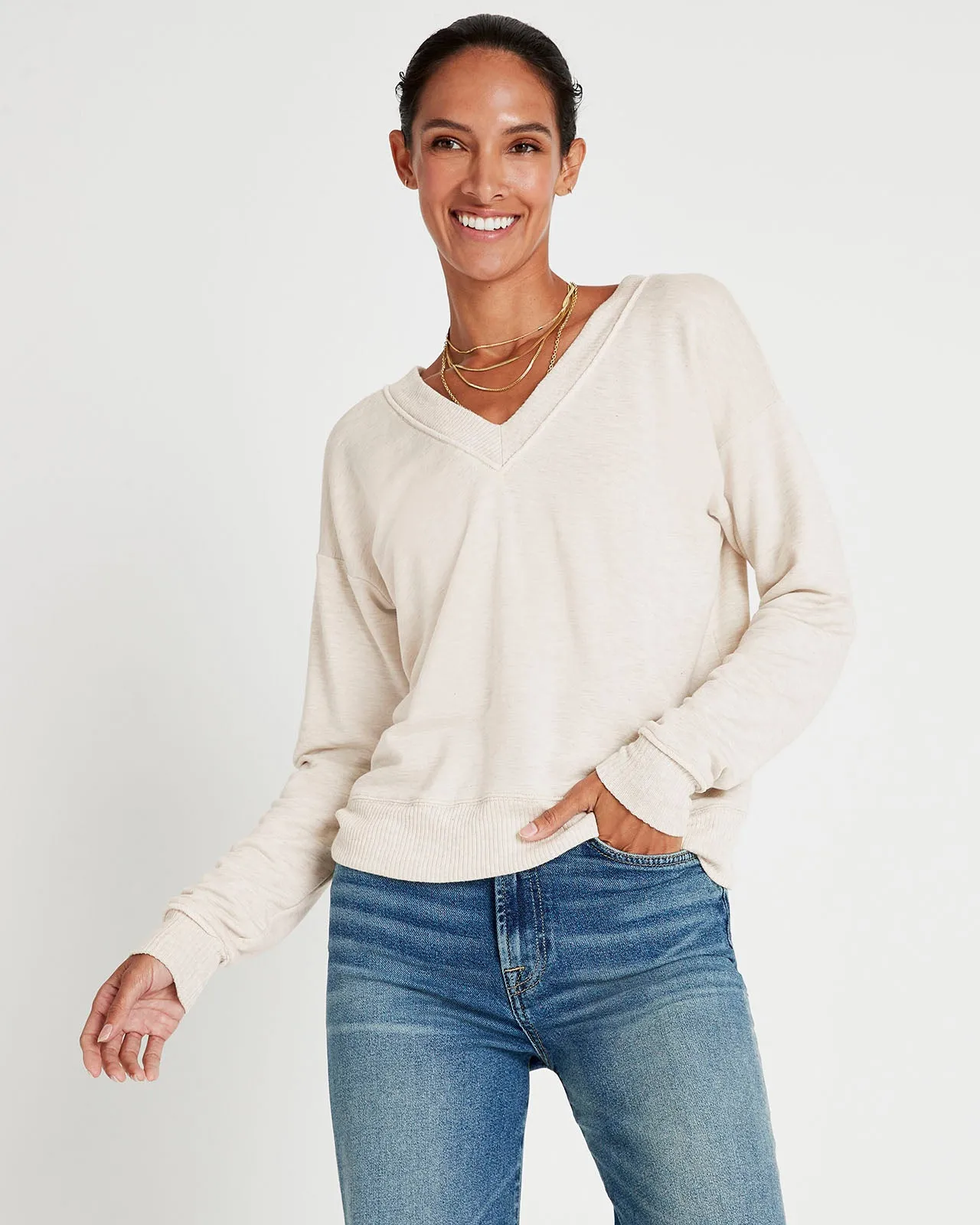 Supersoft Cloudberry V-Neck Pullover