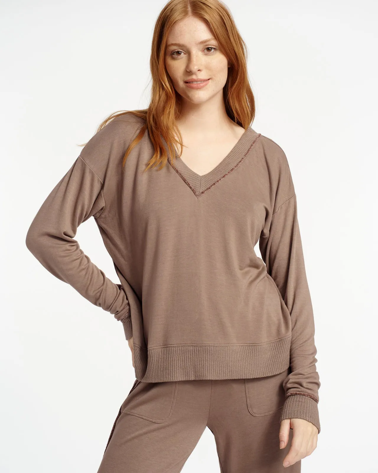 Supersoft Cloudberry V-Neck Pullover