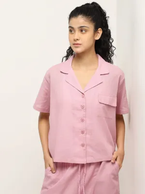 Superstar Light Pink Solid Cotton Shirt