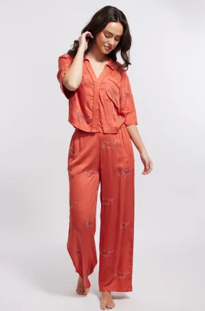 Tiger Loungewear Set - Rose at Dawn (Coral)