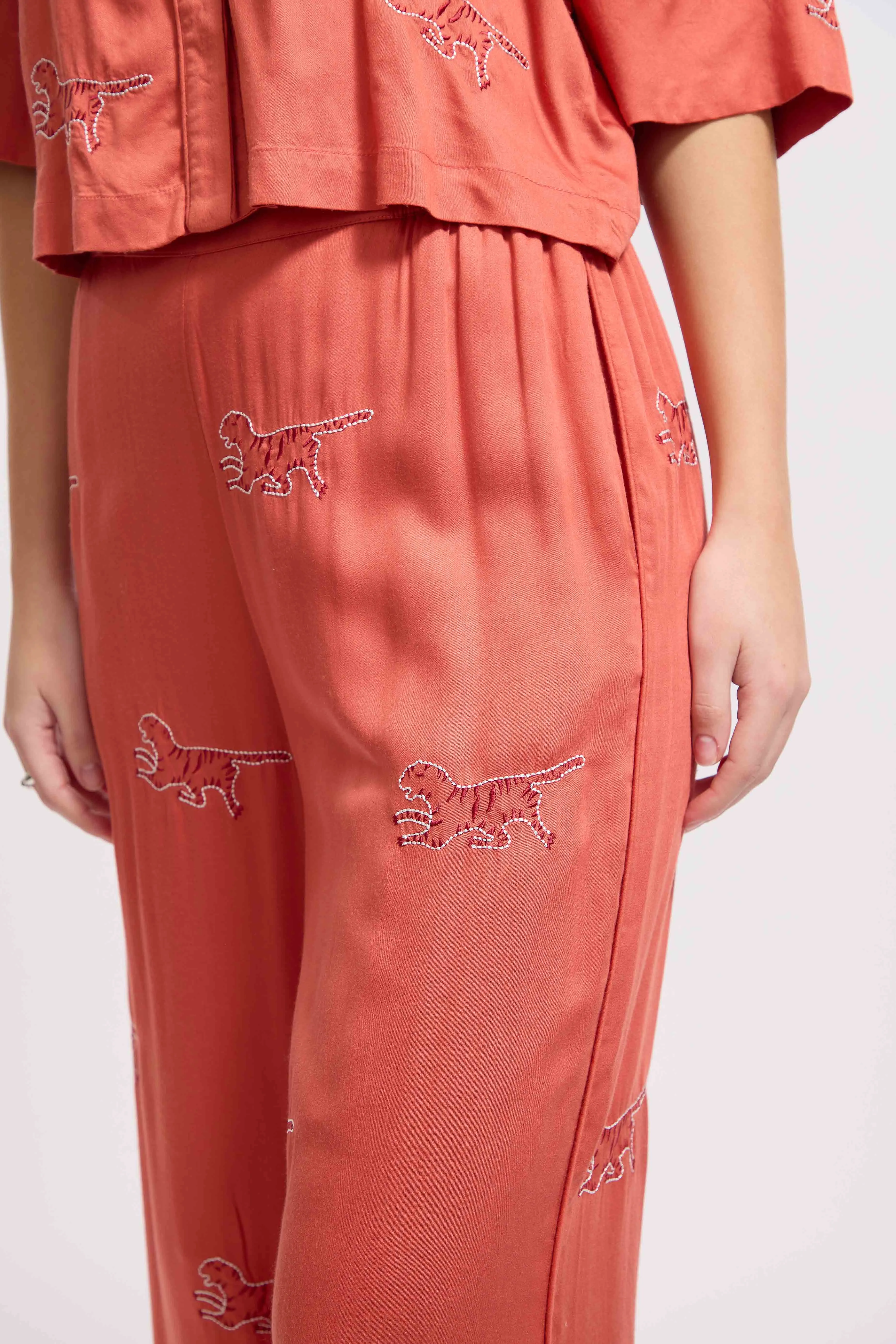 Tiger Loungewear Set - Rose at Dawn (Coral)