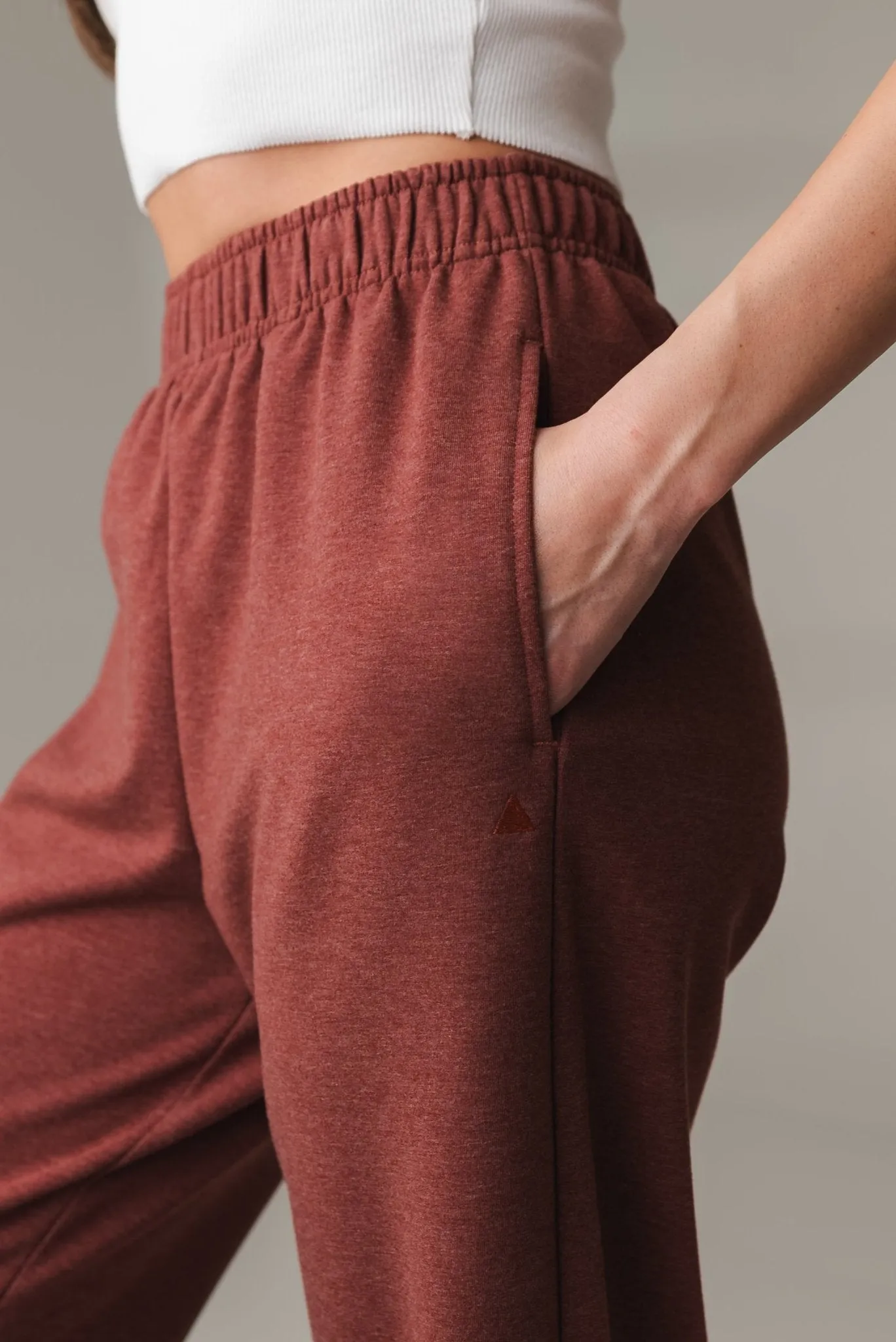 Vitality Studio Trouser - Rosewood Marl