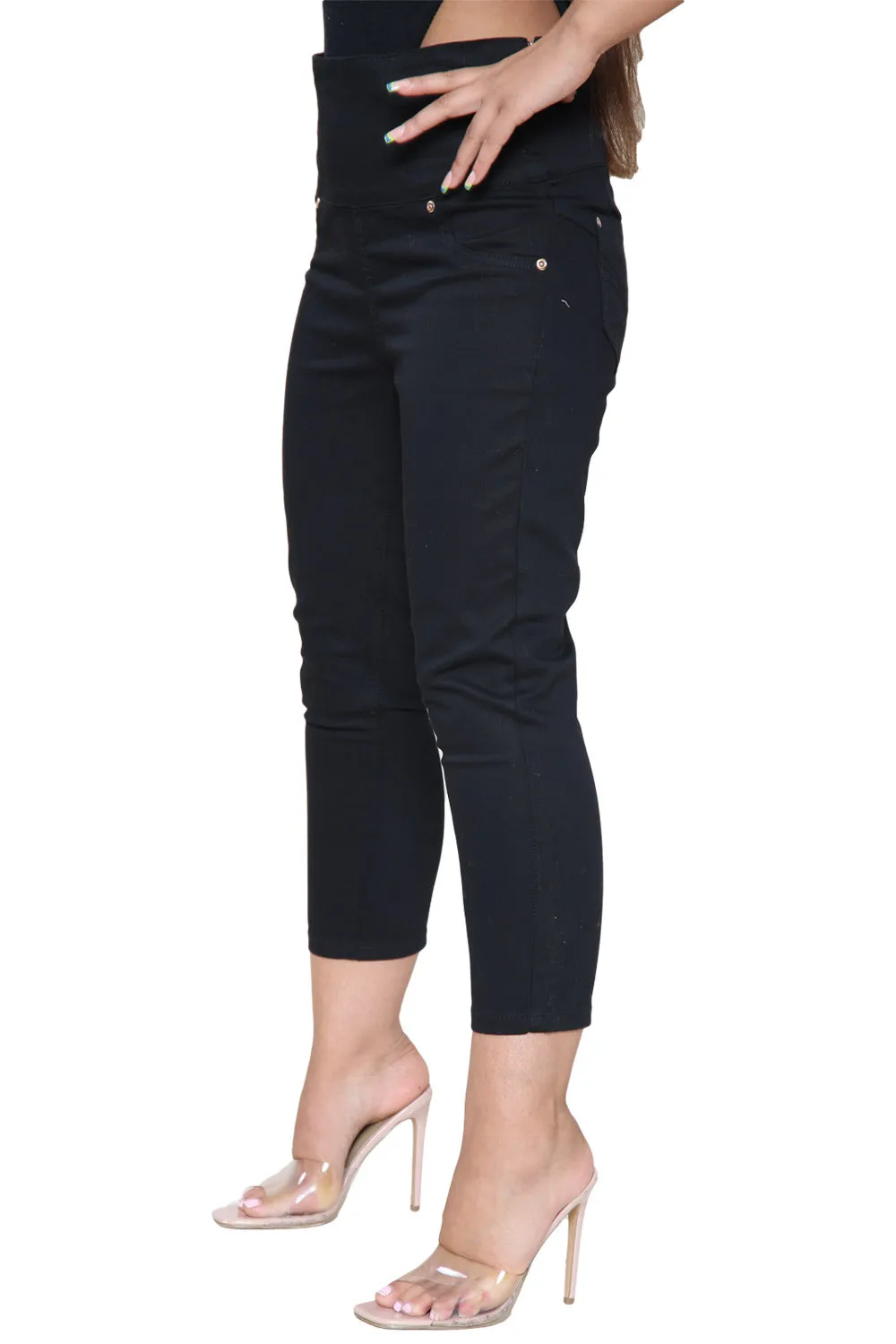 Women Cropped Jeggings - UK 10/12