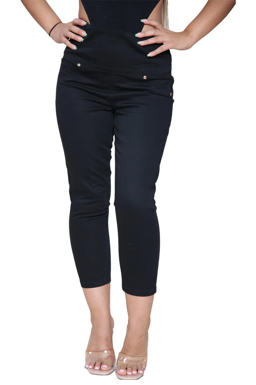 Women Cropped Jeggings - UK 10/12