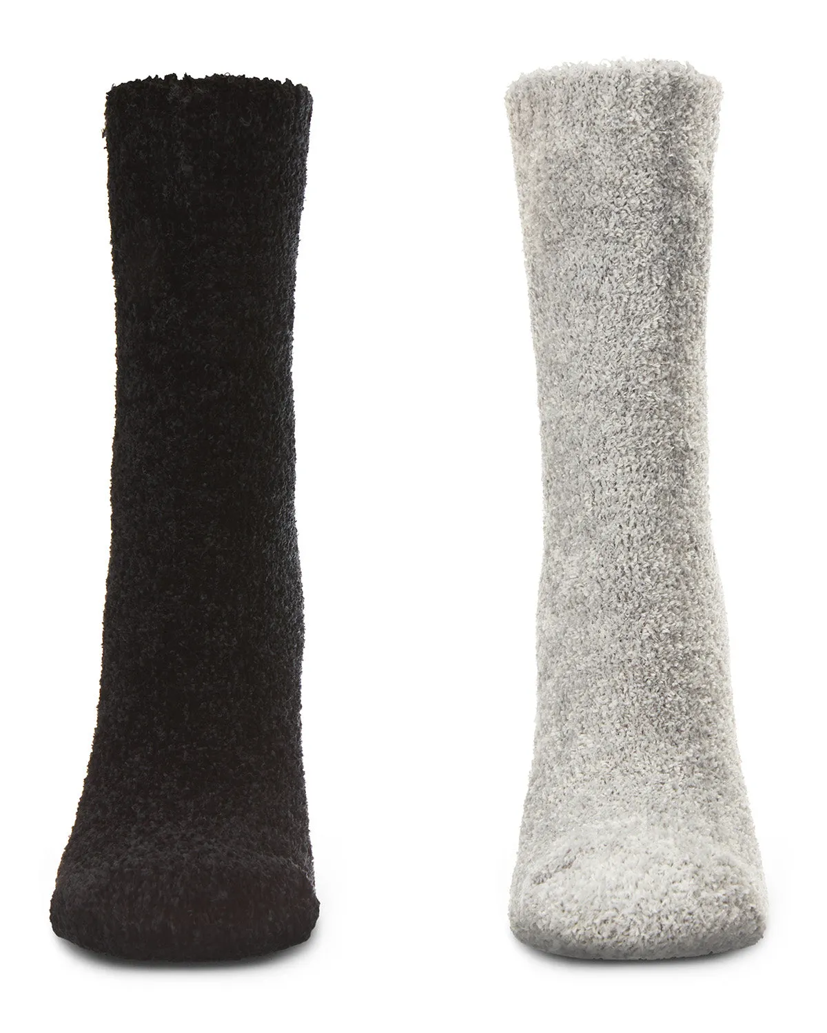 Women's 2 Pair Pack Solid Chenille Luxe Cozy Crew Socks