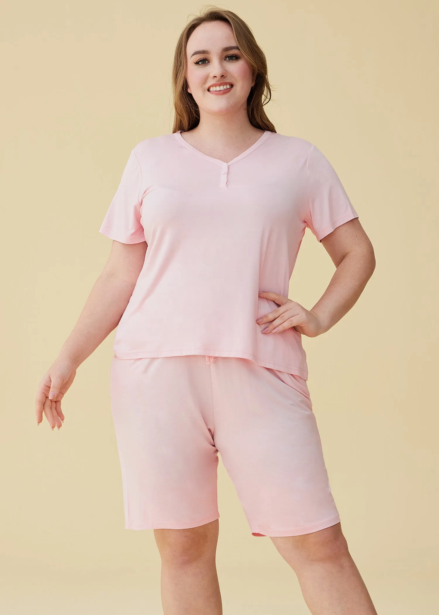 Women's Bamboo Viscose Bermuda Shorts Pajama Set