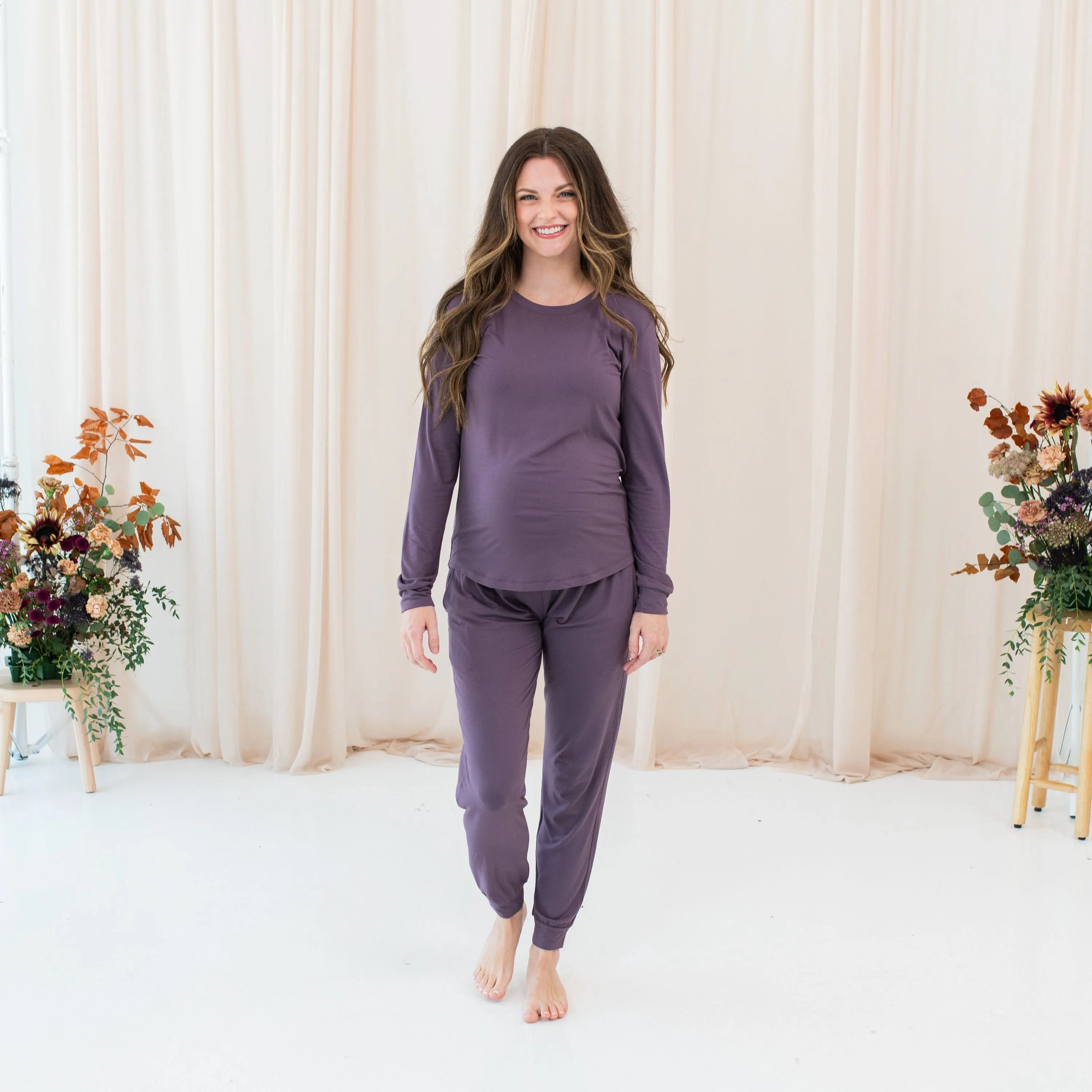 Women's Jogger Pajama Set in Currant