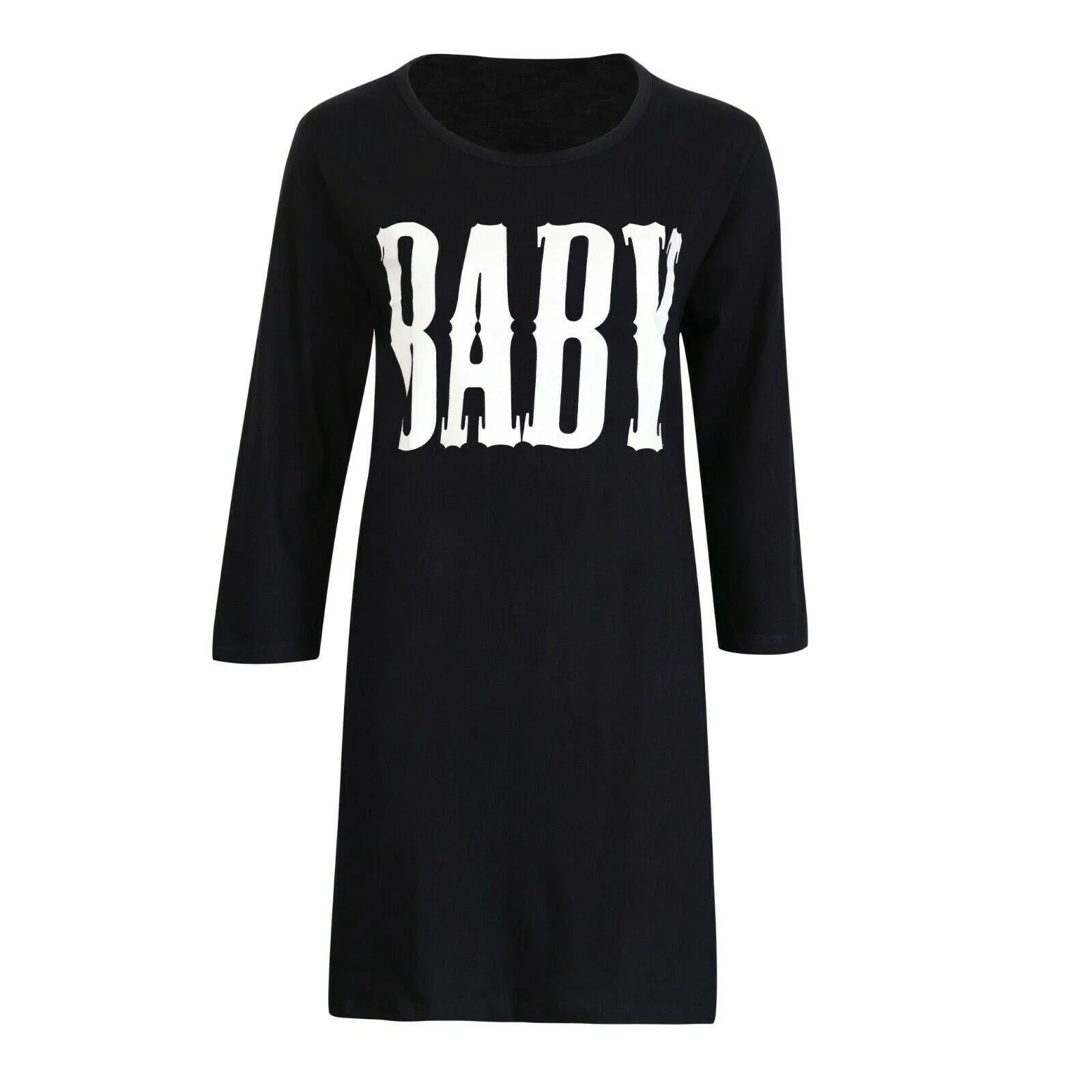 Womens Long Sleeve Cotton Nighty