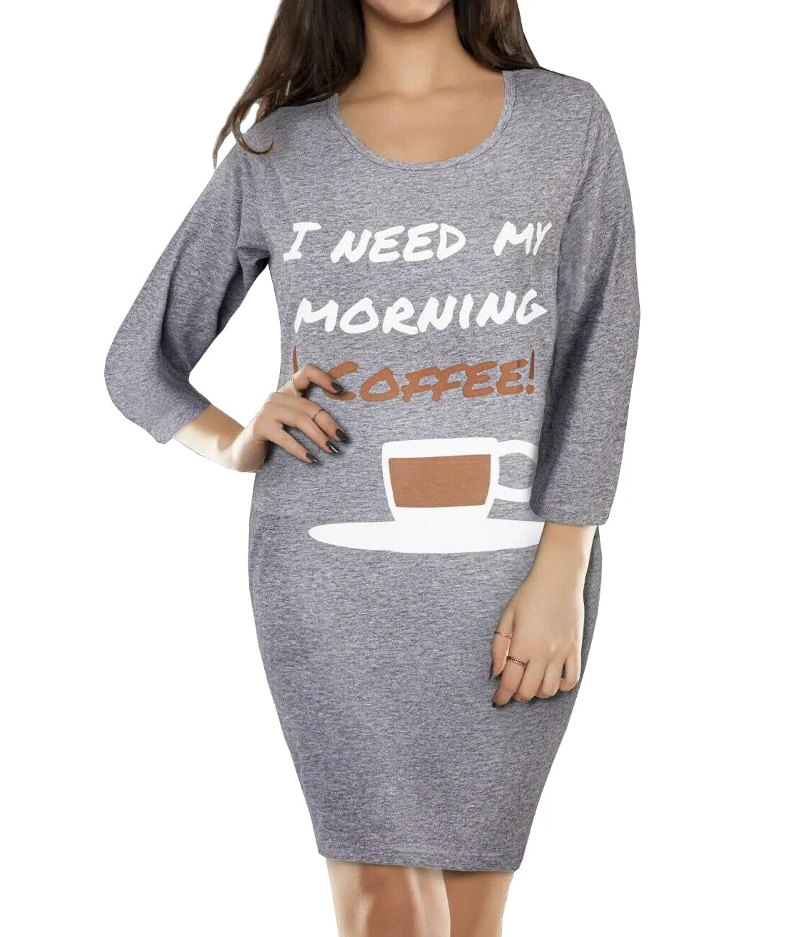 Womens Long Sleeve Cotton Nighty