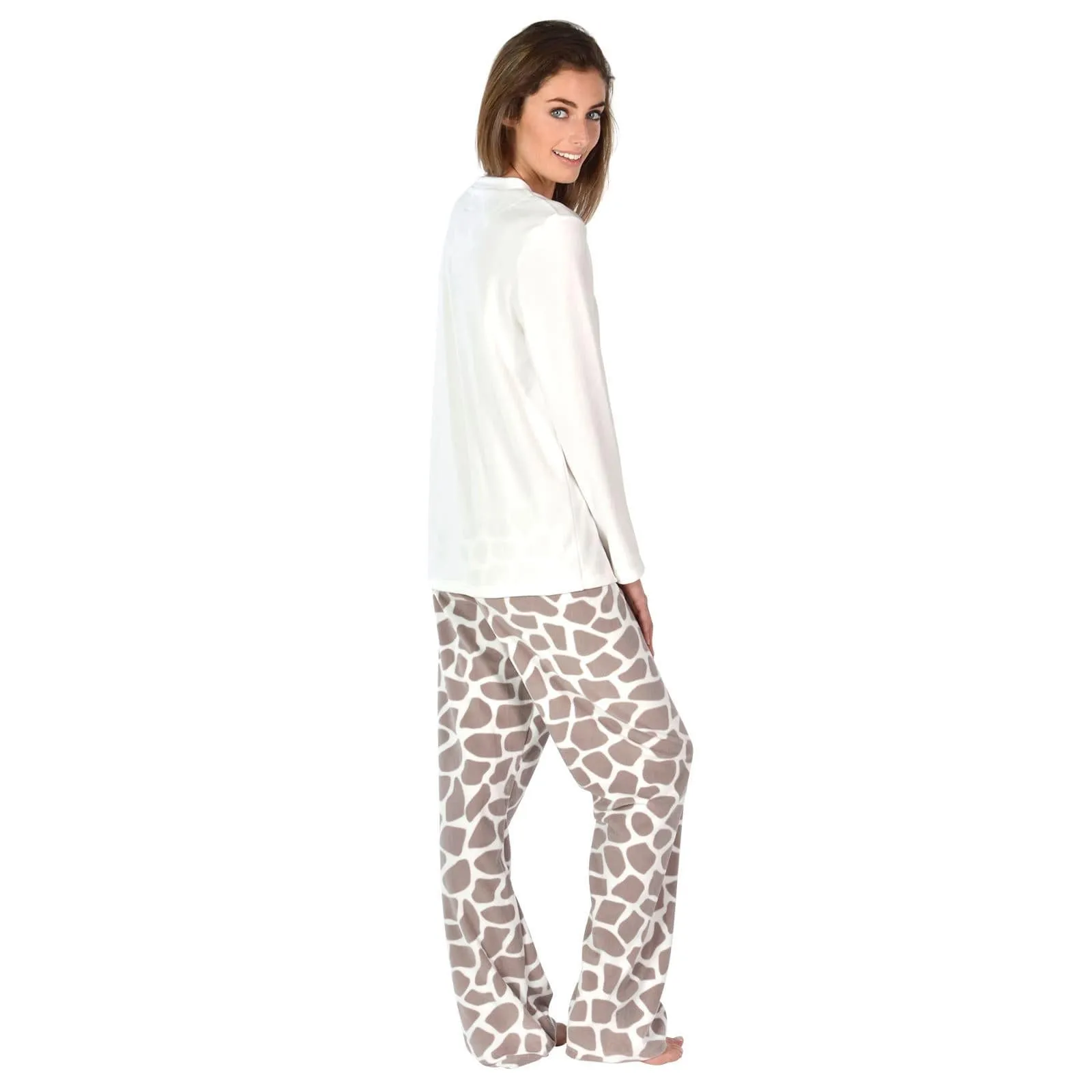 Womens Super Soft Fleece Pyjama Set Assorted Designs