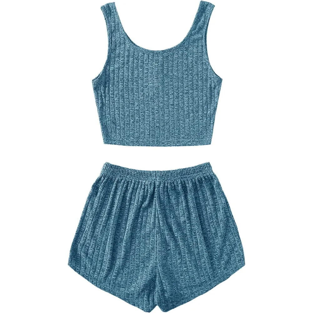 Women's Tank Top And Shorts Pajama Set