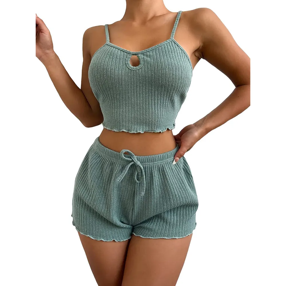 Women's Tank Top And Shorts Pajama Set