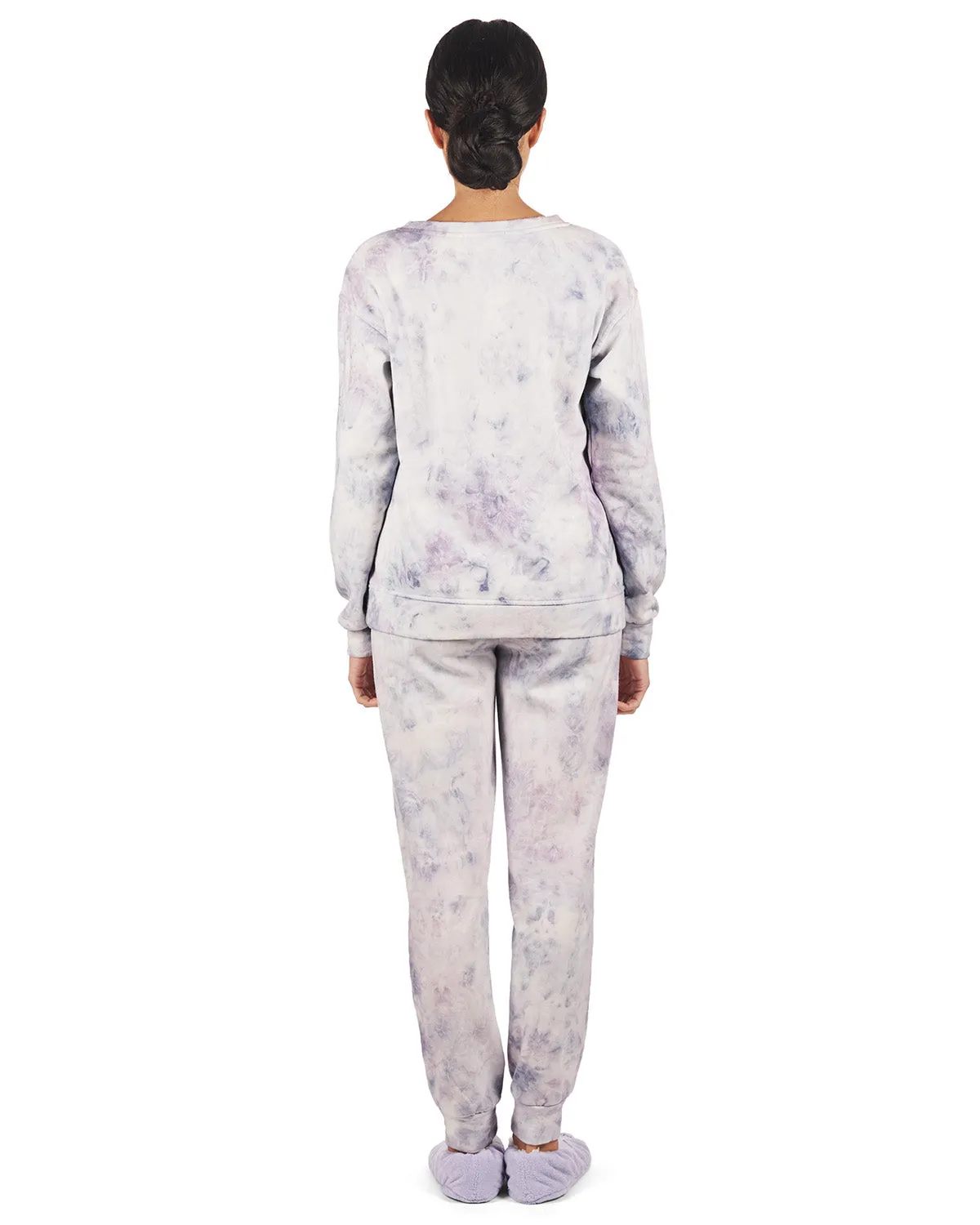 Women's Tie Dye French Terry Cotton Blend Jogger Pants Set